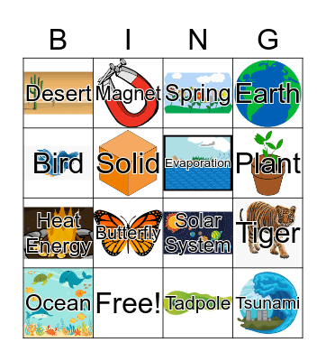 Science Bingo Card