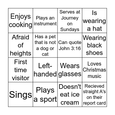 Journey Students Lock In Bingo Card