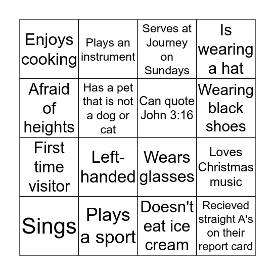 Journey Students Lock In Bingo Card