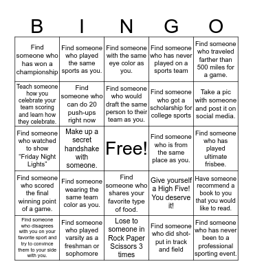 ATeams Fest Bingo Card
