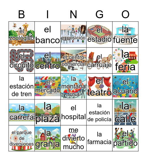La Vida en la Ciudad Bingo Card
