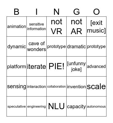 Demo Crawl Bingo Card