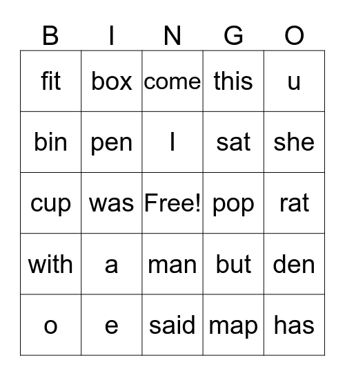 Happy Friday Bingo Card