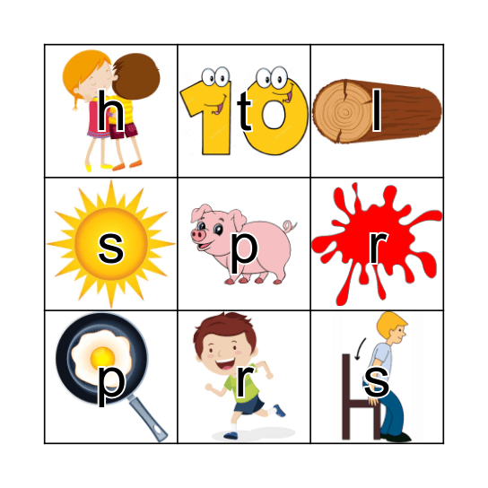 Phonics Bingo Card