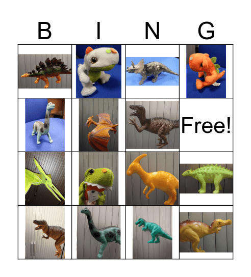 Dinosaur Bingo Card