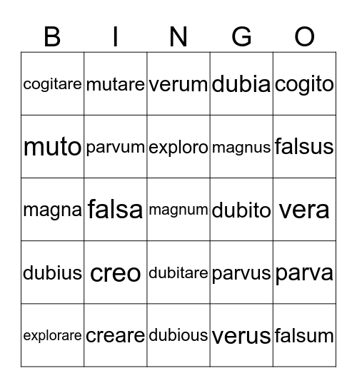 Chapter 11 Bingo Card