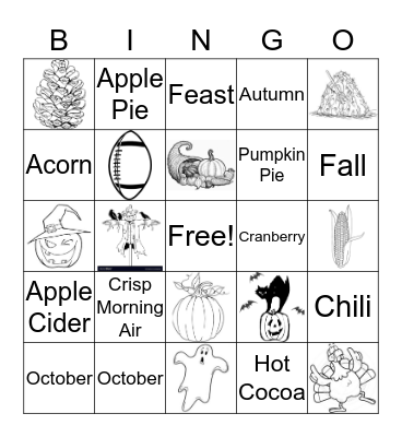 Fall Bingo Card