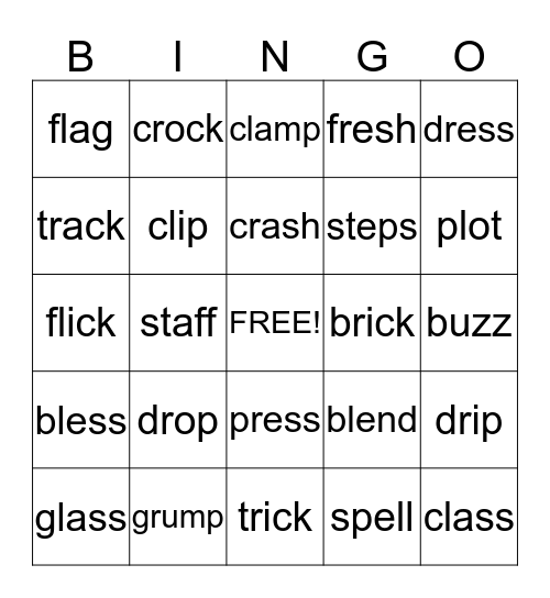 Blending Bingo Card