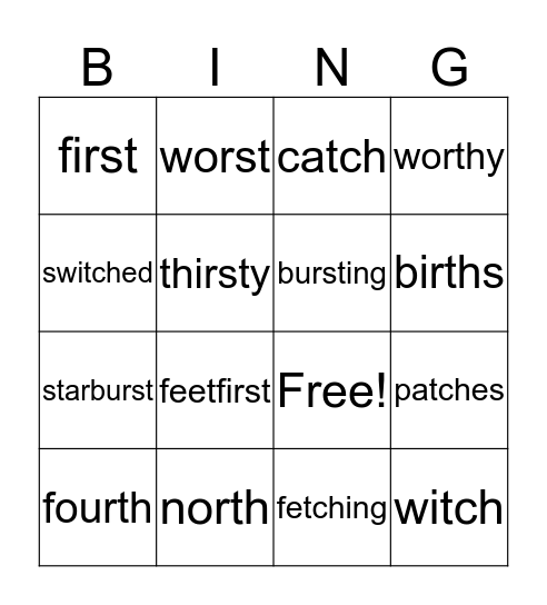 Blends (2R) Bingo Card