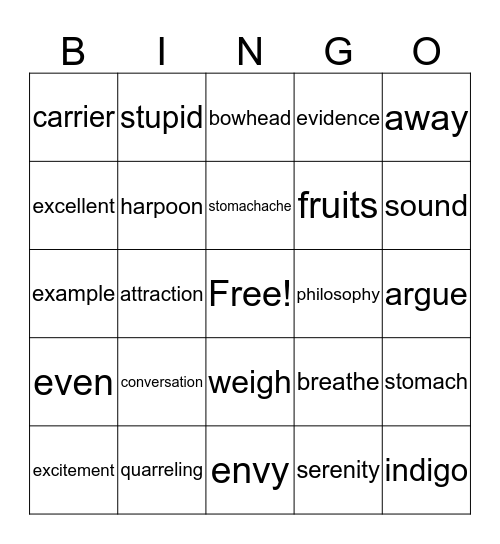 Happy Friday! Bingo Card