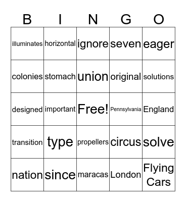 Happy Friday! #2 Bingo Card