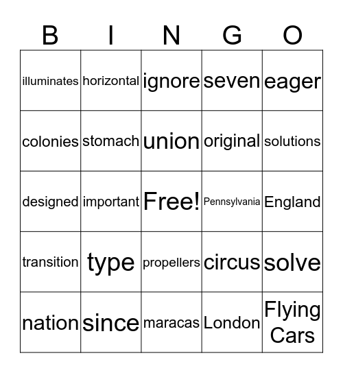 Happy Friday! #2 Bingo Card