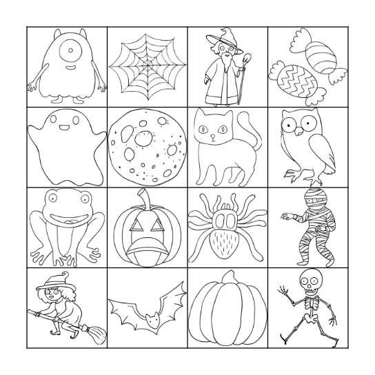 HAPPY HALLOWEEN! Bingo Card