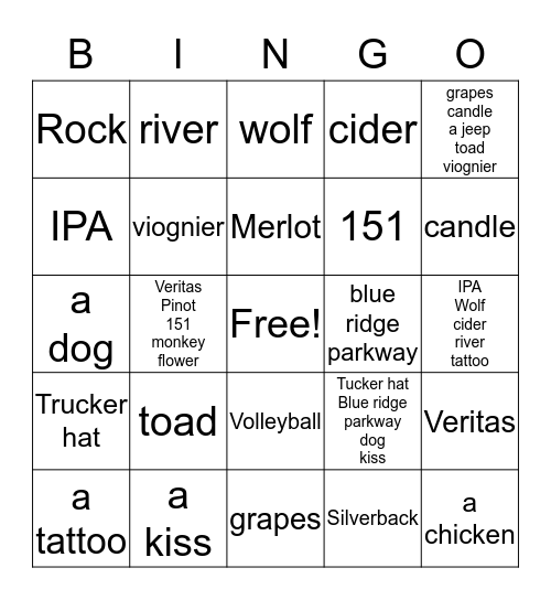 Afton BINGO Card