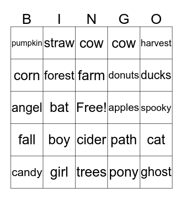 Healing Spring Bingo Card