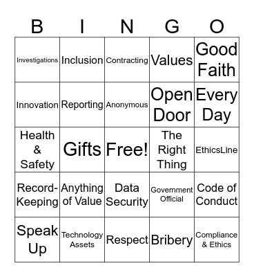 #2019CCEW BINGO Card