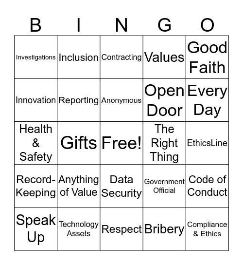 #2019CCEW BINGO Card