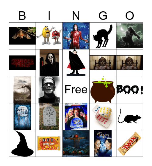 Cheesy Halloween Bingo Card