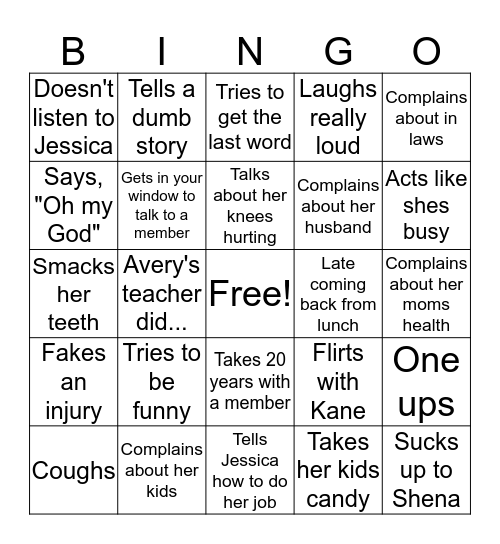 Jamie Bingo  Bingo Card