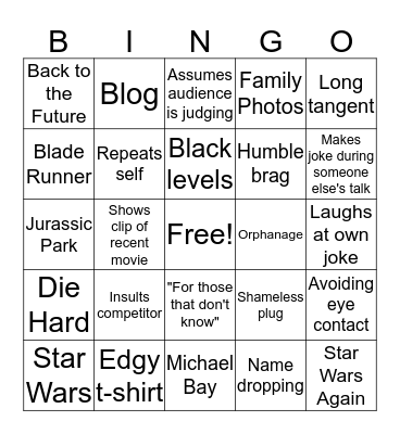 Stu's Presentation Bingo Card