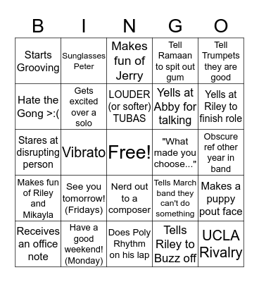BP Bingo!!! Bingo Card