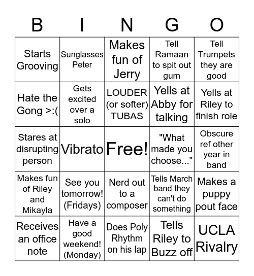 BP Bingo!!! Bingo Card