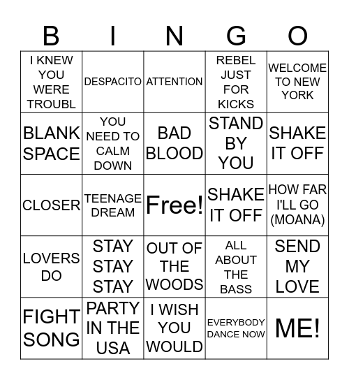 KATIE'S BIRTHDAY BINGO Card