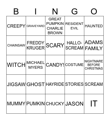 BINGO TIME!!!!!! Bingo Card