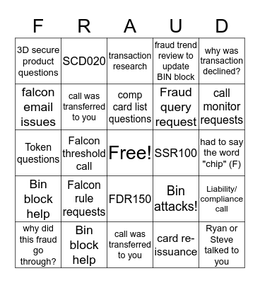 Bingo! Bingo Card