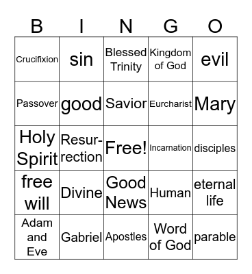 Chapter #1: Created and Saved Bingo Card