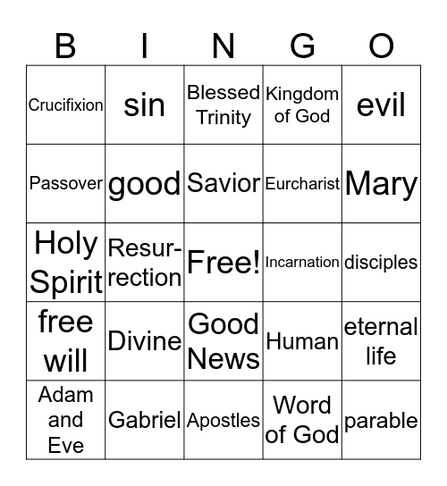 Chapter #1: Created and Saved Bingo Card