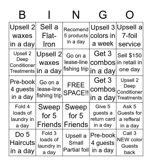 April 15- May 15 Bingo Card