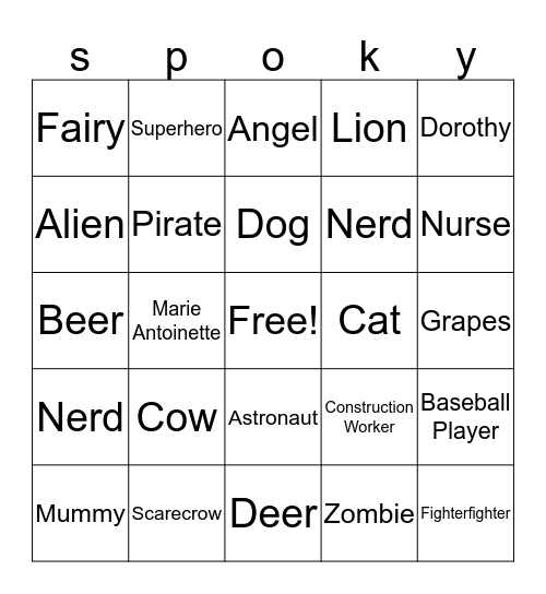 trick or treat: make-out with me Bingo Card