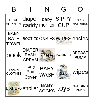 BABY SHOWER Bingo Card