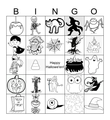 Hallowe'en Bingo Card