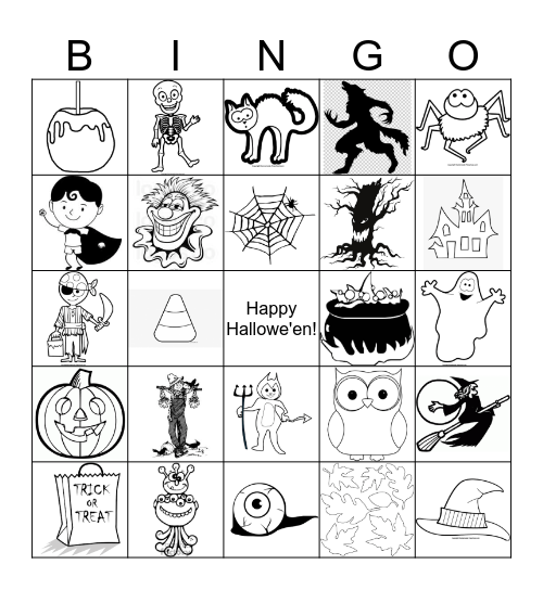 Hallowe'en Bingo Card