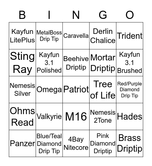 Mechanical BINGO Card