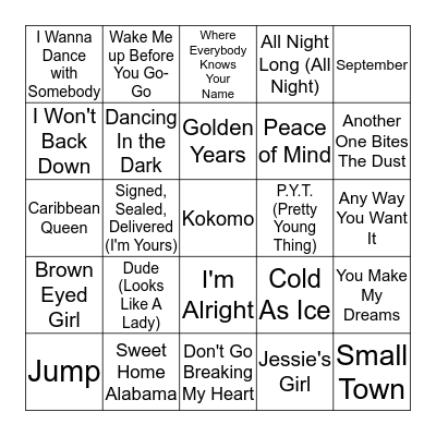 SINGO Night!   --   the Classics Bingo Card