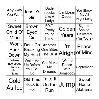 SINGO Night!   --   the Classics Bingo Card