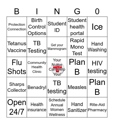 Women  Health Services BINGO Card