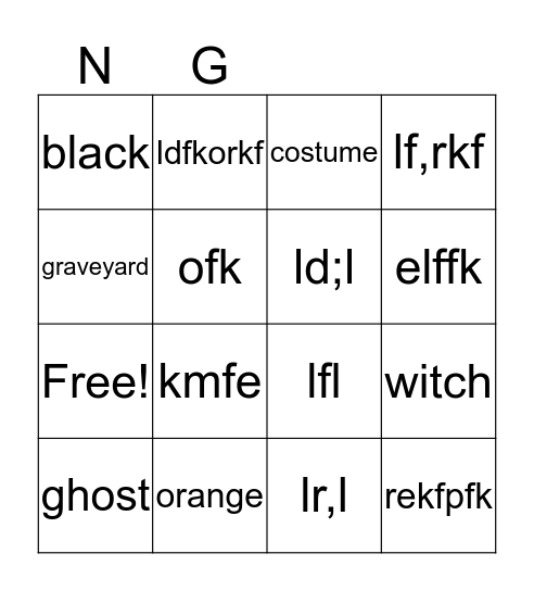 happy halloween Bingo Card