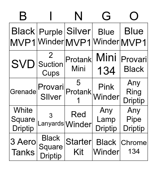 Mod Bingo Card