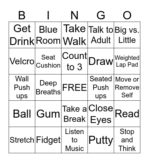 TOOLS for REGULATION Bingo Card