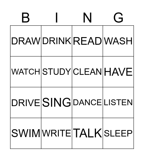 BINGO Card