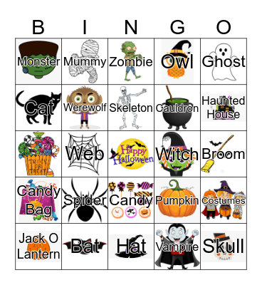 Halloween Bingo Card