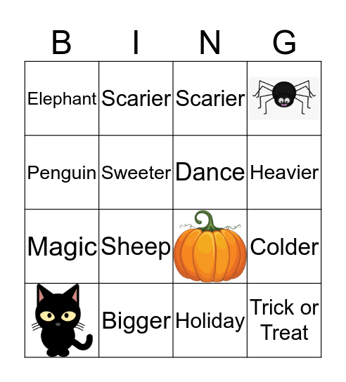 Halloween Bingo Card