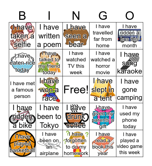 I have... bingo Card