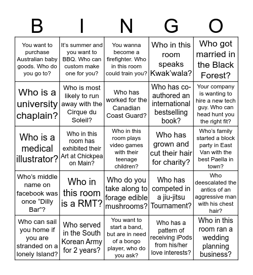 Sweet Engagement Bingo Card