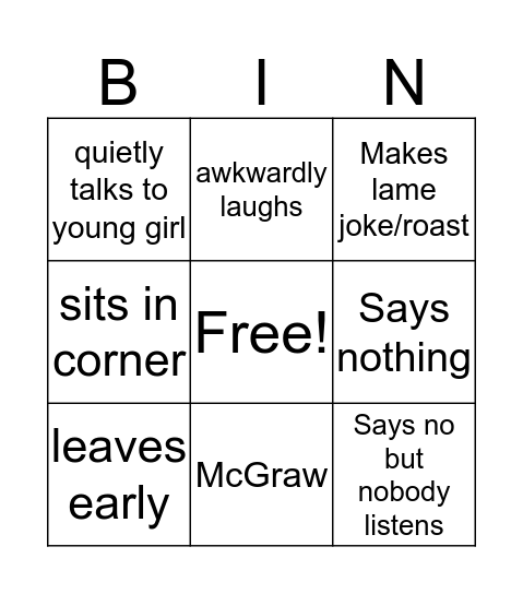 Amrit Bingo Card