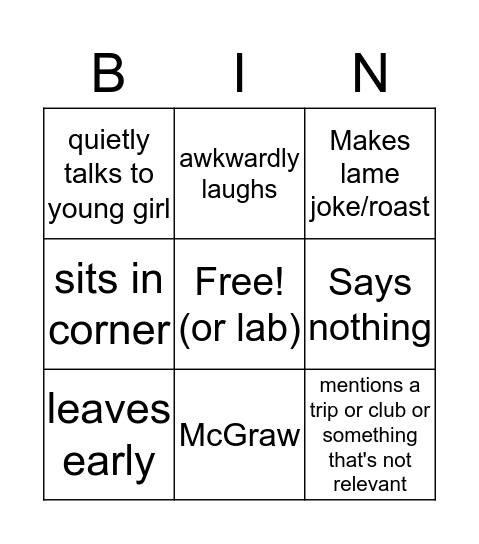 Amrit Bingo Card